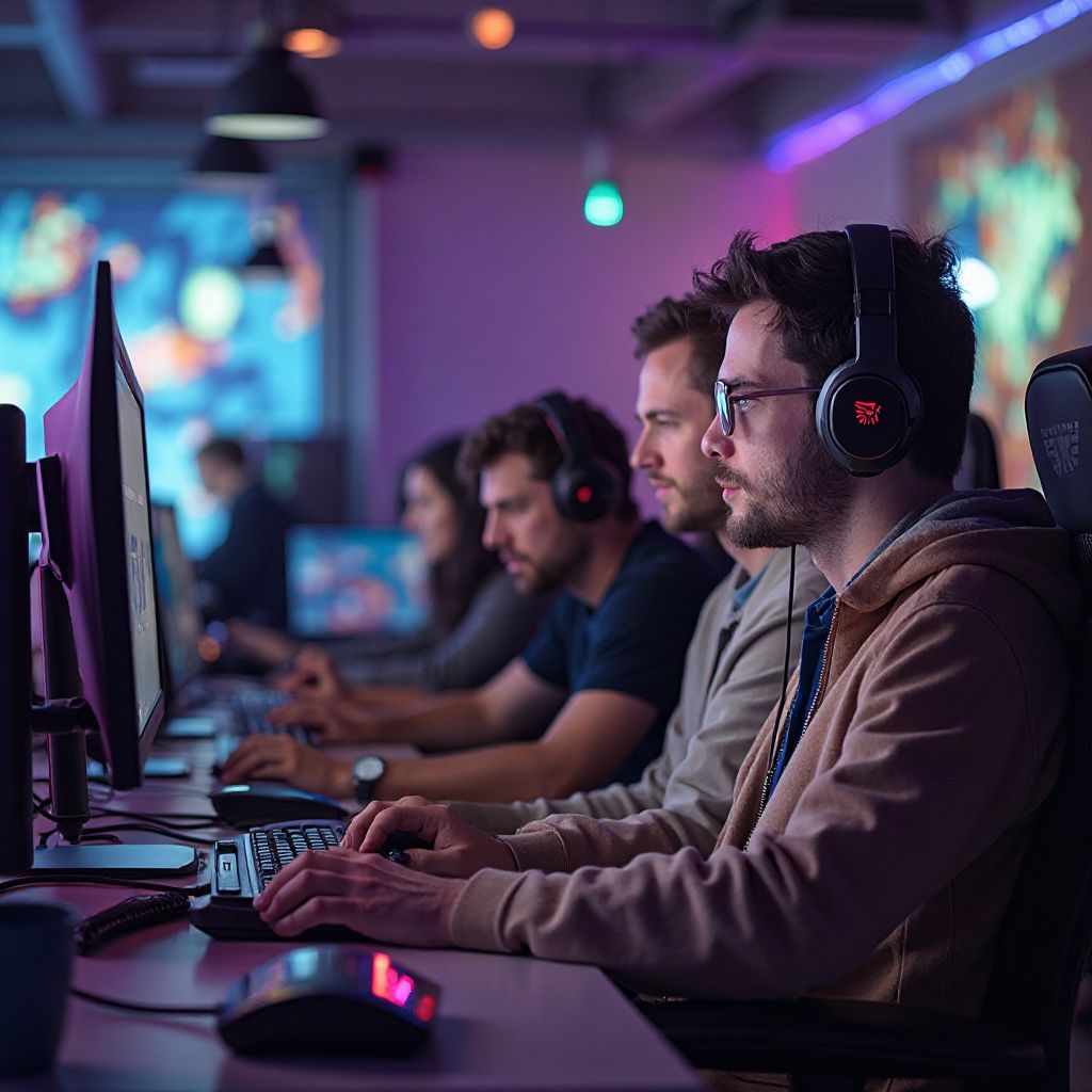 Epic Gaming Zone team members collaborating